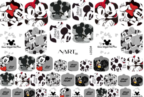 501a Αυτοκόλλητα wraps για pedicure No501