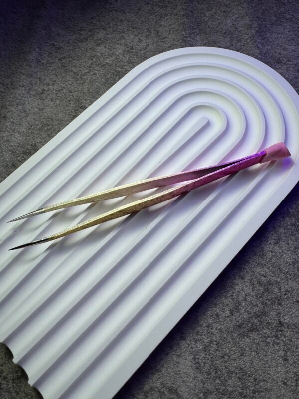 Τσιμπιδάκι διπλής όψεως ροζ χρυσό καθρέφτης