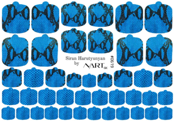 kh Αυτοκόλλητα wraps για pedicure No619