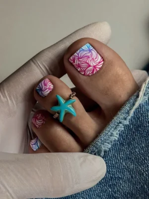 Αυτοκόλλητα wraps pedicure No633