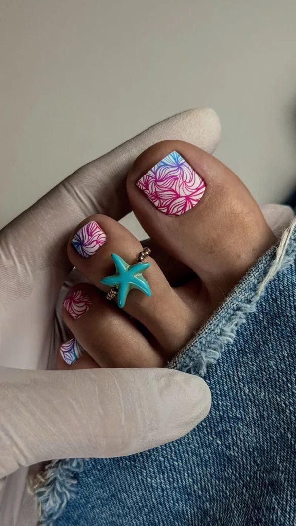 Αυτοκόλλητα wraps pedicure No633